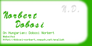 norbert dobosi business card